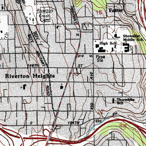 Topographic Map of Orchard Trailer Park, WA