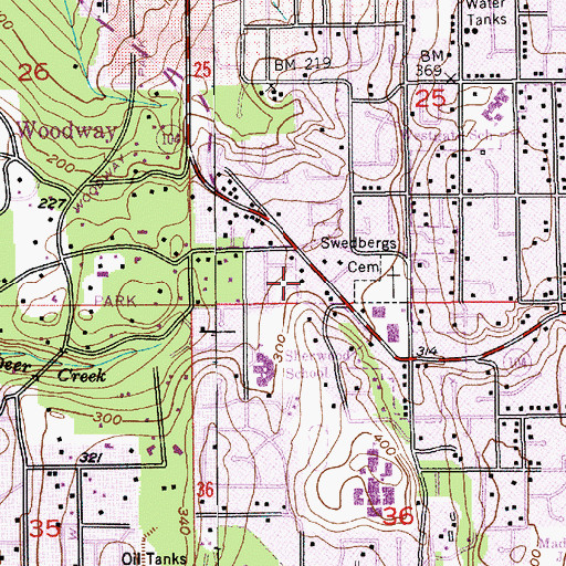 Topographic Map of Rosewood Courte Memory Care Edmonds, WA