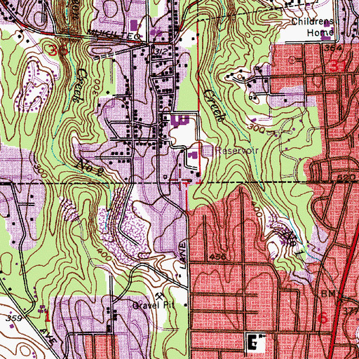Topographic Map of Forest View Transitional Health Center, WA