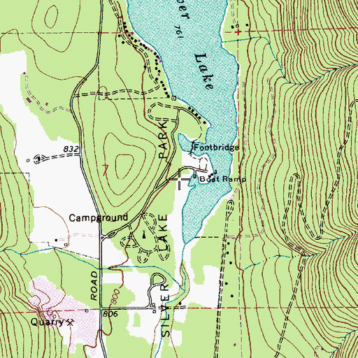 Topographic Map of Silver Lake Park Boat Launch, WA