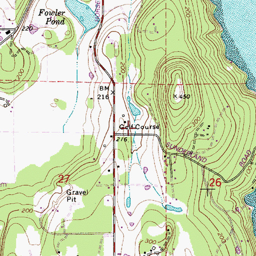 Topographic Map of Orcas Island Golf Course, WA