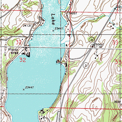 Topographic Map of Fisherman's Cove Resort Recreational Vehicle Park, WA