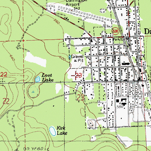 Topographic Map of Cascade Kamloops Trout Farm Recreational Vehicle Park, WA