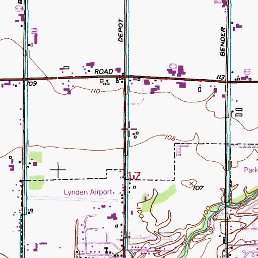 Topographic Map of Homestead Farms Golf Resort, WA