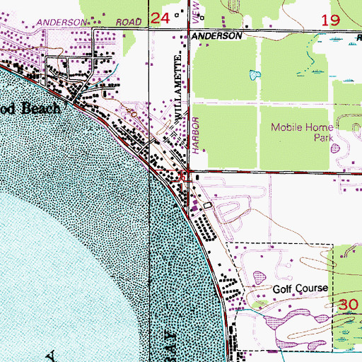 Topographic Map of North Bay Christ the King Community Church, WA