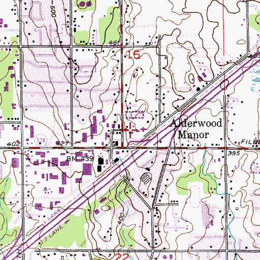 Topographic Map of Alderwood Community Church, WA