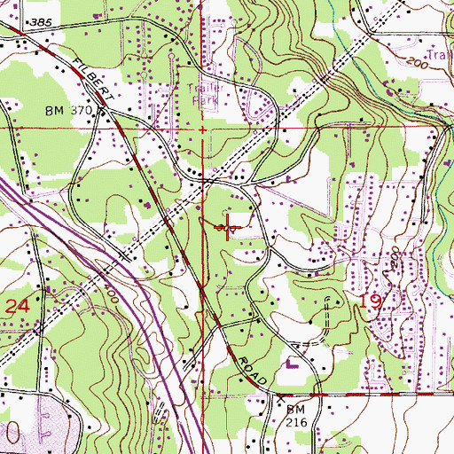 Topographic Map of Crystal Springs Church, WA