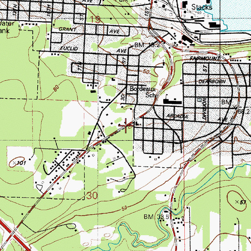 Topographic Map of Shelton Christian Church, WA