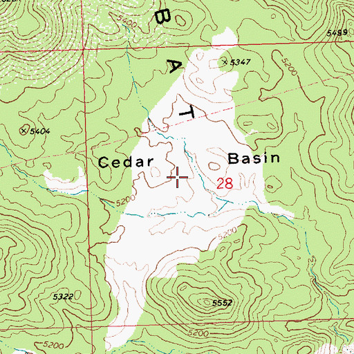 Topographic Map of Cedar Basin, AZ