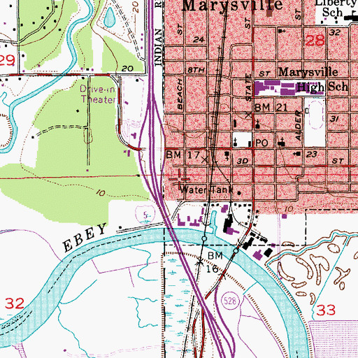 Topographic Map of Northwest Baptist Church, WA