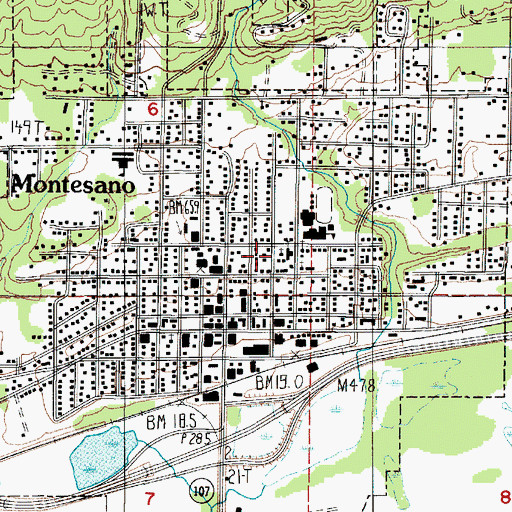 Topographic Map of Saint Mark's Episcopal Church, WA