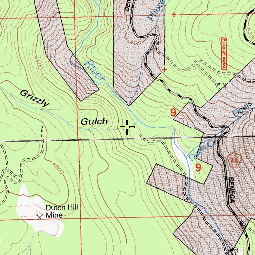 Topographic Map of Grizzly Gulch, CA