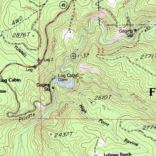 Topographic Map of Grizzly Gulch, CA