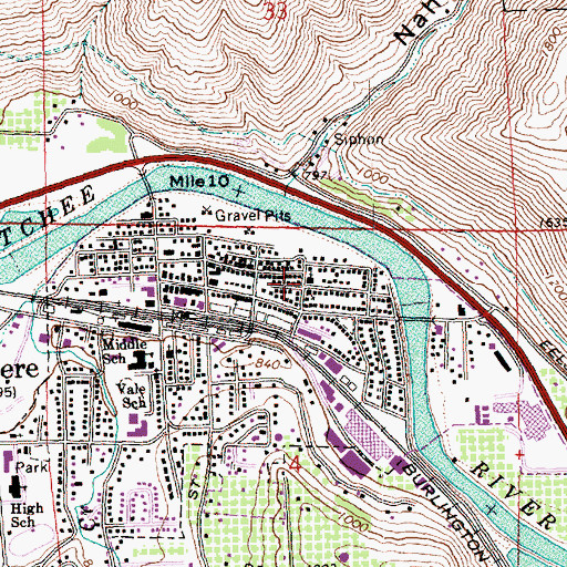 Topographic Map of Grace Lutheran Church, WA