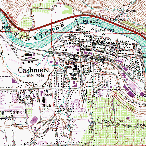 Topographic Map of Saint Francis Xavier Catholic Church, WA