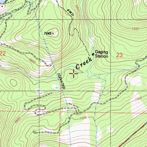 Topographic Map of Grouse Creek, CA