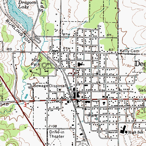 Topographic Map of Saint Mary's Church, WA
