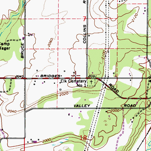 Topographic Map of The Open Bible Country Church, WA