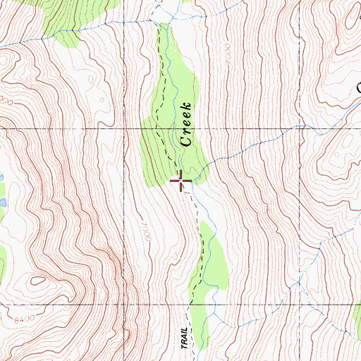 Topographic Map of Grouse Creek, CA