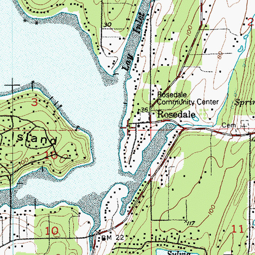 Topographic Map of Rosedale Reformed Bible Church, WA
