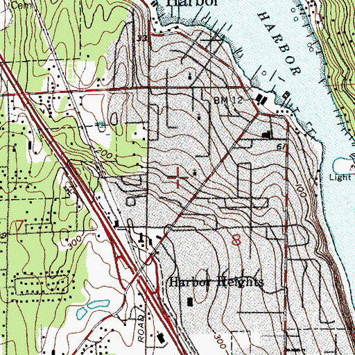 Topographic Map of United Methodist Church of Gig Harbor, WA
