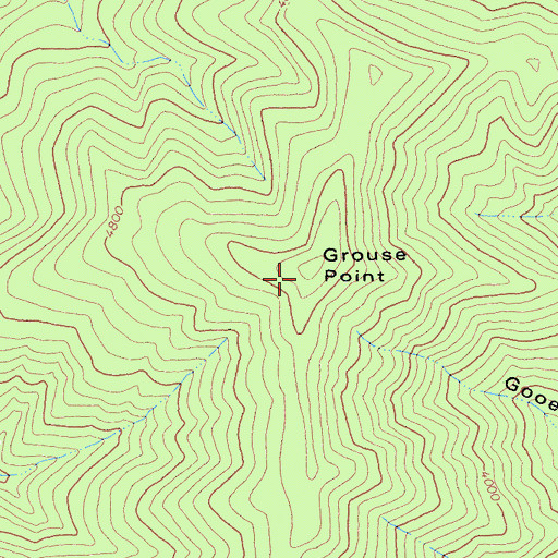 Topographic Map of Grouse Point, CA