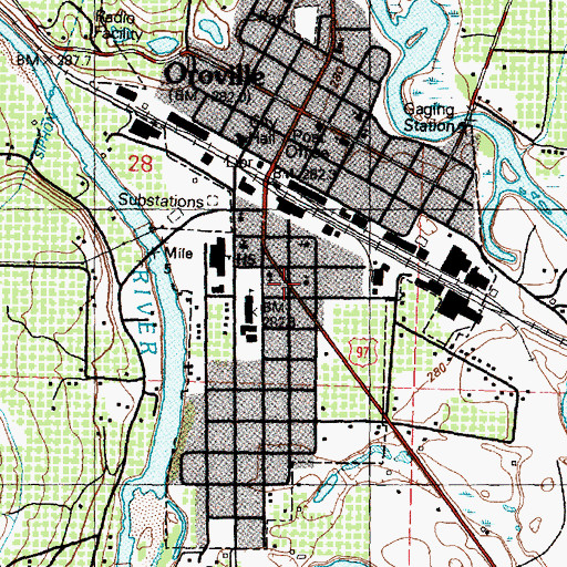 Topographic Map of Oroville United Methodist Church, WA