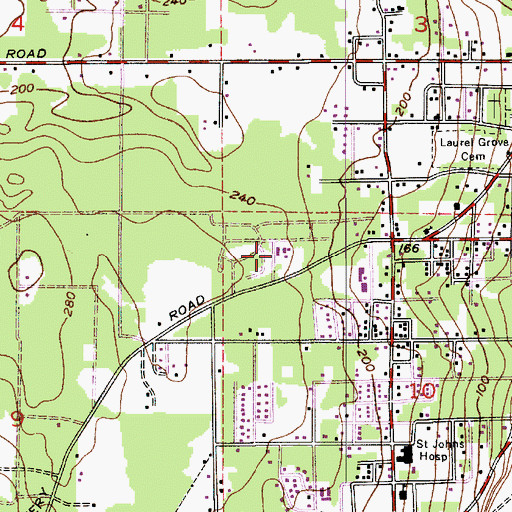 Topographic Map of San Juan Baptist Church, WA