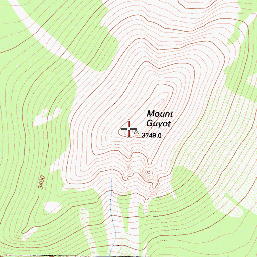 Topographic Map of Mount Guyot, CA