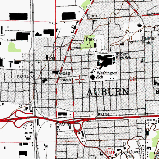 Topographic Map of Church of Christ Auburn, WA