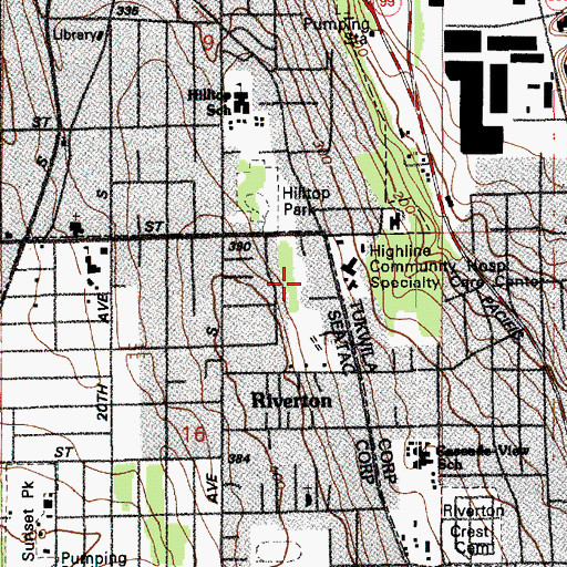 Topographic Map of Hmong Seattle Alliance Church, WA
