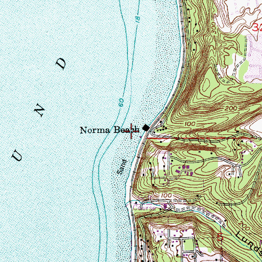 Topographic Map of Meadowdale Marina, WA
