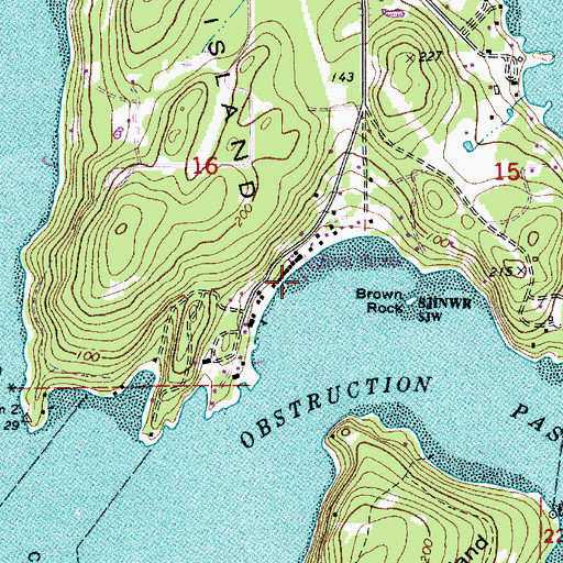 Topographic Map of Lieber Haven Resort and Marina, WA