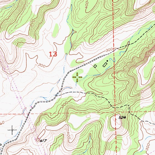 Topographic Map of Hamlin Canyon, CA