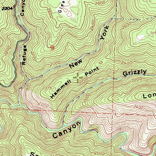 Topographic Map of Hammell Point, CA