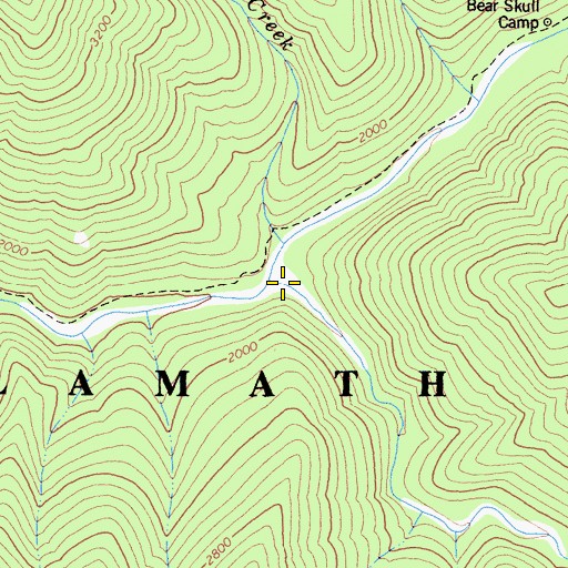 Topographic Map of Hancock Creek, CA