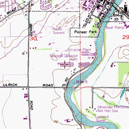 Topographic Map of Ferndale Sewage Polishing Pond, WA