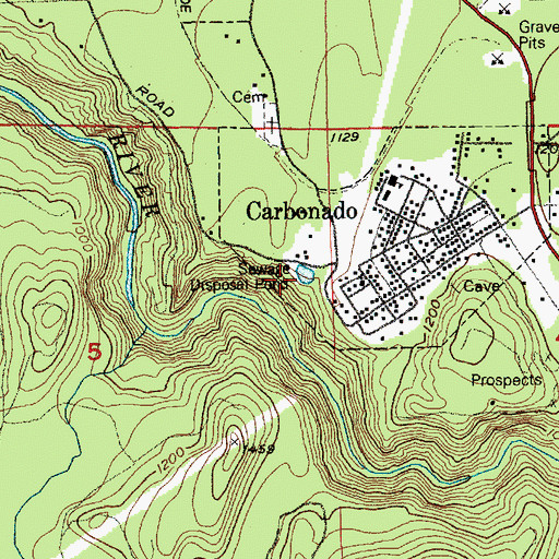 Topographic Map of Carbonado Sewage Treatment Plant, WA