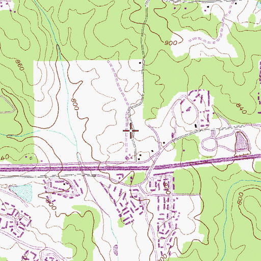 Topographic Map of Dekalb Medical Hillandale, GA