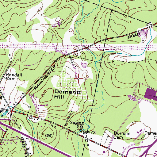 Topographic Map of Demeritt Hill Farm, NH