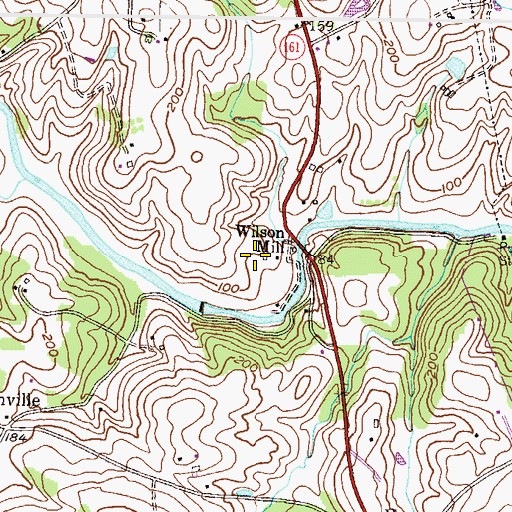 Topographic Map of Holloway Farms, MD