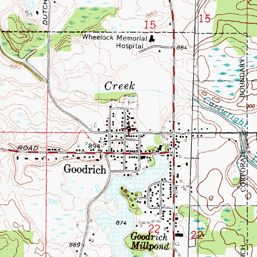 Topographic Map of Reid Elementary School, MI