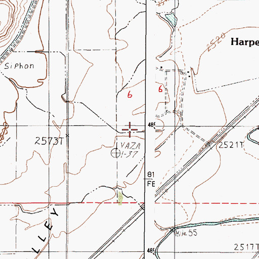 Topographic Map of Harper Census Designated Place, OR