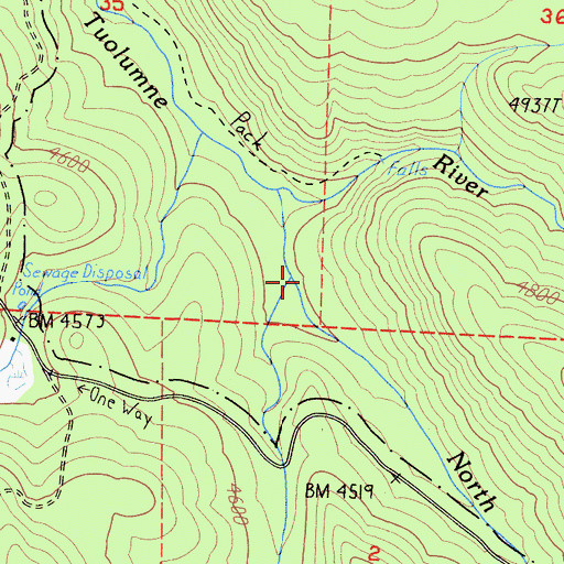 Topographic Map of Hazel Green Creek, CA