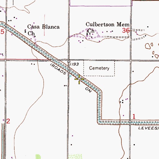 Topographic Map of Casa Blanca Census Designated Place, AZ