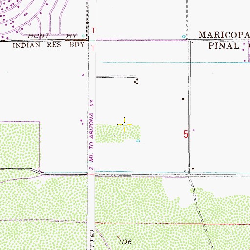 Topographic Map of Goodyear Village Census Designated Place, AZ