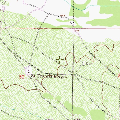 Topographic Map of Sacate Village Census Designated Place, AZ