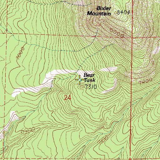 Topographic Map of Bear Tank, AZ