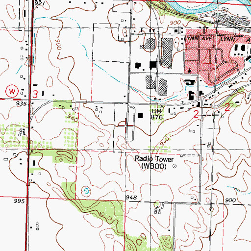 Topographic Map of Black Hawk Manor, WI
