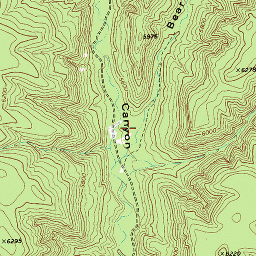 Topographic Map of Bear Wallow Canyon, AZ
